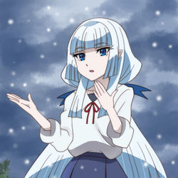 This is a pixiv picture whose title is 雪女のゆきさん.