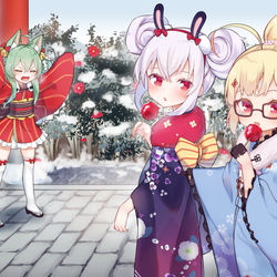 This is a pixiv picture whose title is 初詣.