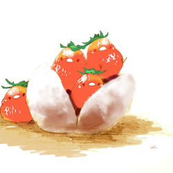 This is a pixiv picture whose title is トリプルいちご大福.