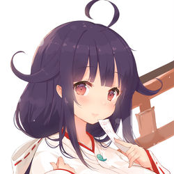 This is a pixiv picture whose title is 巫女大鯨ちゃん.