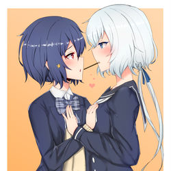 This is a pixiv picture whose title is 純愛.