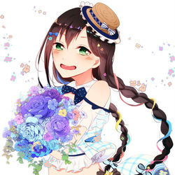This is a pixiv picture whose title is 三つ編みおたえ.