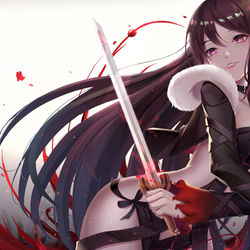 This is a pixiv picture whose title is 虞美人.