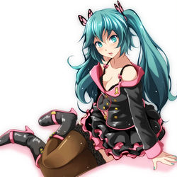 This is a pixiv picture whose title is 【初音ミク】 ハニーウィップ.