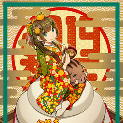 This is a pixiv picture whose title is 謹賀新年2019.