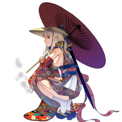 This is a pixiv picture whose title is 侠客の女.
