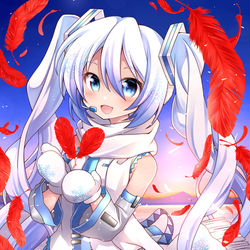 This is a pixiv picture whose title is 雪ミク.