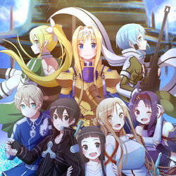 This is a pixiv picture whose title is 【予告イラスト】SAOオンリーイベント.