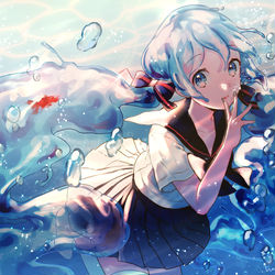 This is a pixiv picture whose title is ボトルミク.