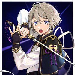 This is a pixiv picture whose title is 蘭陵王.