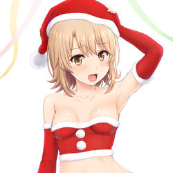 This is a pixiv picture whose title is いろはすサンタ.