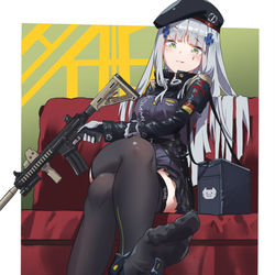 This is a pixiv picture whose title is HK416.