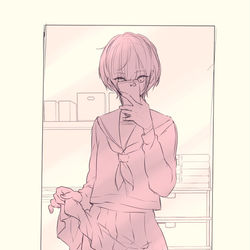 This is a pixiv picture whose title is すけべな絵(マイルド).