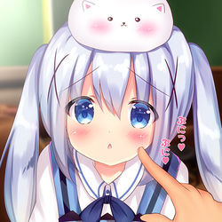 This is a pixiv picture whose title is チノちゃんのほっぺをぷにぷにしたい♥.