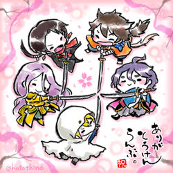 This is a pixiv picture whose title is 祝・刀剣乱舞４周年！.