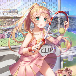 This is a pixiv picture whose title is Tennis practice!.