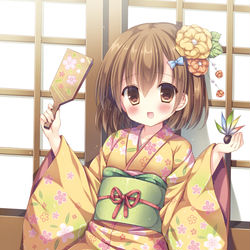 This is a pixiv picture whose title is お正月りくちゃん.
