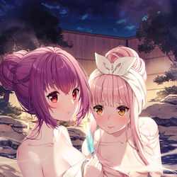 This is a pixiv picture whose title is 温泉メイスカ.