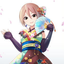 This is a pixiv picture whose title is 羽衣小町塩見周子.