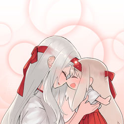 This is a pixiv picture whose title is ごっつんこ鶴.