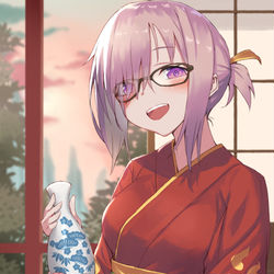 This is a pixiv picture whose title is お酌マシュ.