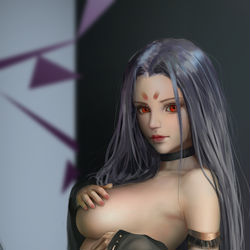 This is a pixiv picture whose title is 黑后.