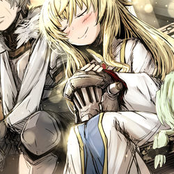 This is a pixiv picture whose title is 「ねぇ　ゴブリンスレイヤーさん」(カラーver).