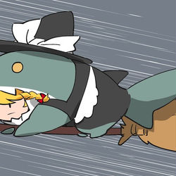 This is a pixiv picture whose title is 霧鮫飛ぶ 他.