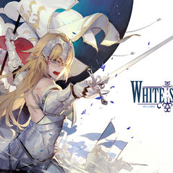 This is a pixiv picture whose title is White Sword.