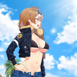 This is a pixiv picture whose title is 海のグリズリー.
