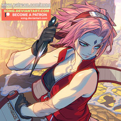 This is a pixiv picture whose title is Sakura Haruno.