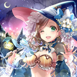 This is a pixiv picture whose title is 【涼夜の水月魔女カメ―ネ】.