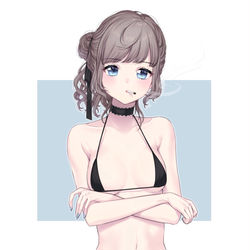 This is a pixiv picture whose title is 「・・・」.