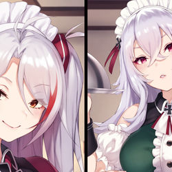 This is a pixiv picture whose title is アズレン鉄血コラボカフェ.