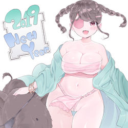 This is a pixiv picture whose title is 正月絵.