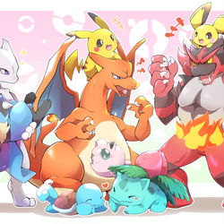 This is a pixiv picture whose title is スマブラポケモンズ.