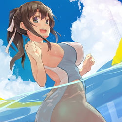This is a pixiv picture whose title is 競泳水着ぃ.
