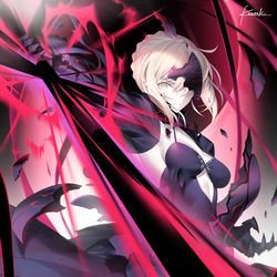 This is a pixiv picture whose title is セイバーオルタさん壊.