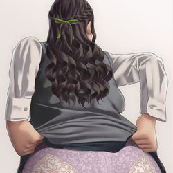 This is a pixiv picture whose title is ＯＬ尻.