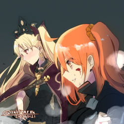 This is a pixiv picture whose title is 二部のぐだエレ妄想.