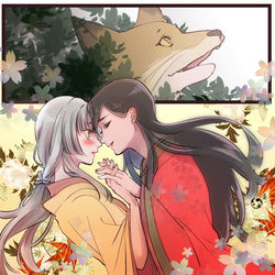 This is a pixiv picture whose title is 【ファンアート】玉水物語.