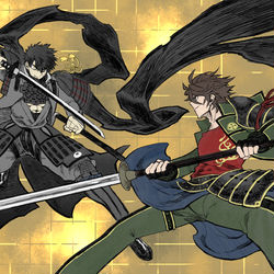 This is a pixiv picture whose title is 風神雷神風無用.