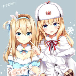 This is a pixiv picture whose title is ❄スオミ&モシン・ナガン❄.