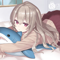 This is a pixiv picture whose title is サメとJK.