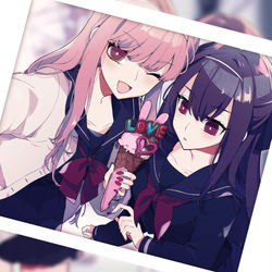 This is a pixiv picture whose title is JKメイスカちゃん.