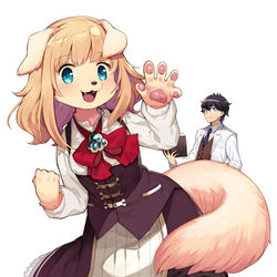 This is a pixiv picture whose title is ダーウィン先生、ケモノ娘たちが学園でお待ちです！.