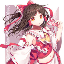 This is a pixiv picture whose title is 霊夢.