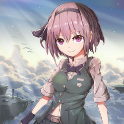 This is a pixiv picture whose title is 雲海妖夢.