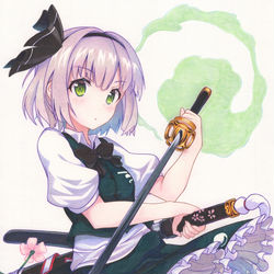 This is a pixiv picture whose title is 妖夢.