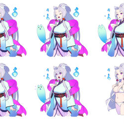 This is a pixiv picture whose title is 東北イタコ立ち絵素材.
